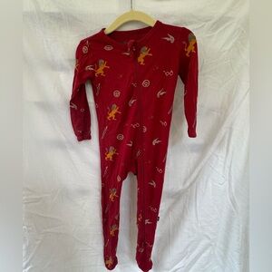 KYTE BABY x HARRY POTTER Baby Zippered Bamboo Footie in Gryffindor- 6-12 months